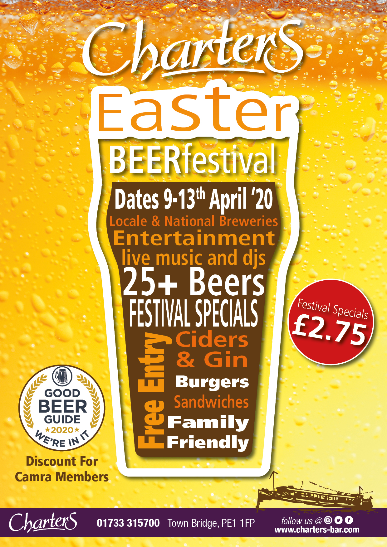 Annual Easter Beer Festival Charters Bar Peterborough