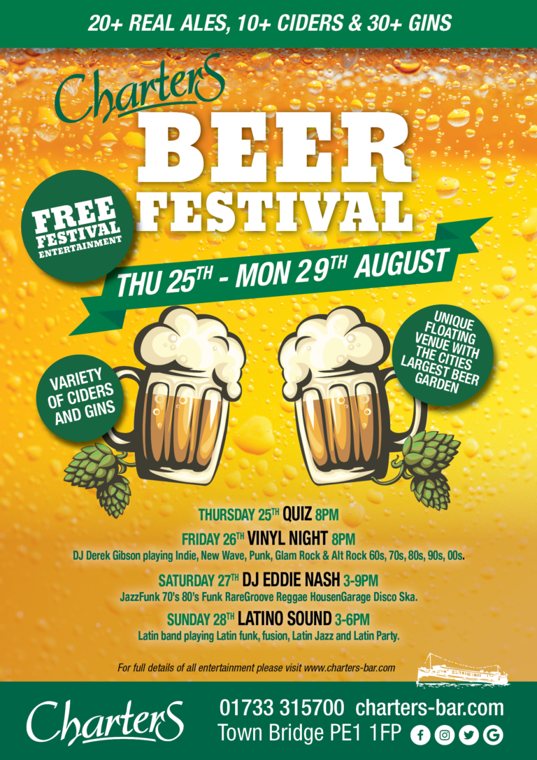 SUMMER BEER FESTIVAL Charters Bar Peterborough